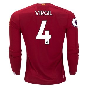 Virgil van Dijk Liverpool 19/20 Long Sleeve Home Jersey by New Balance